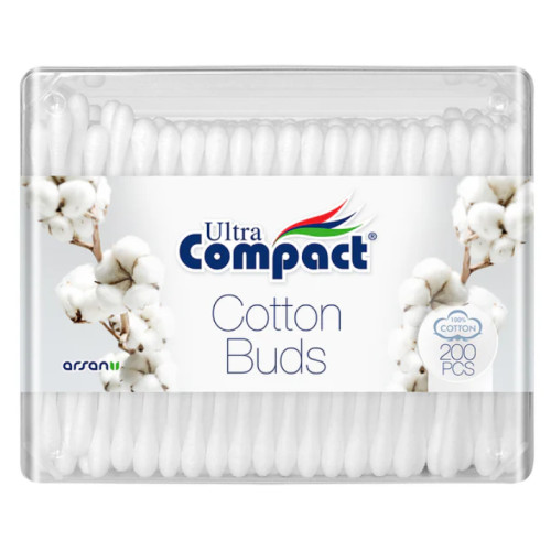 Ватні палички Ultra Compact Cotton Buds, 200 шт